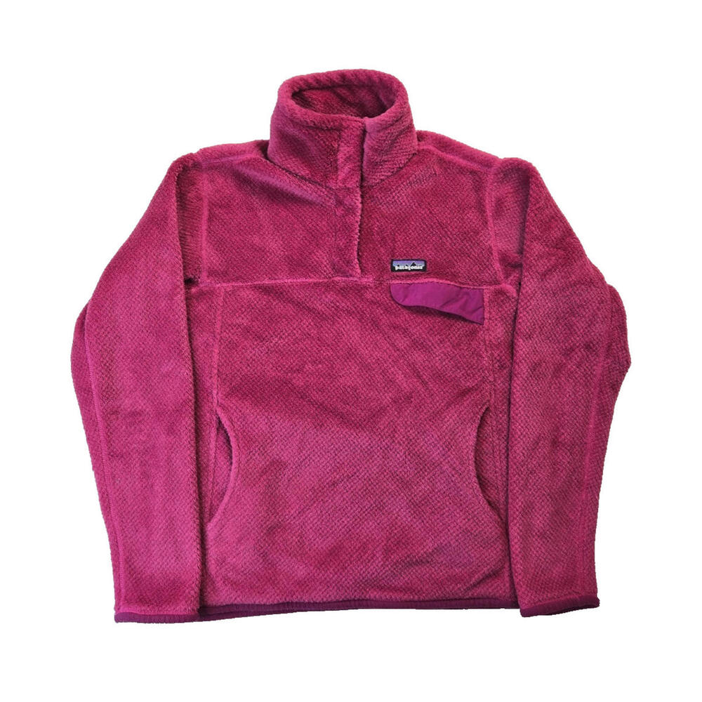 Patagonia Retool Jeweled Berry Fleece Snap T Pullover Jacket Womens Medium M